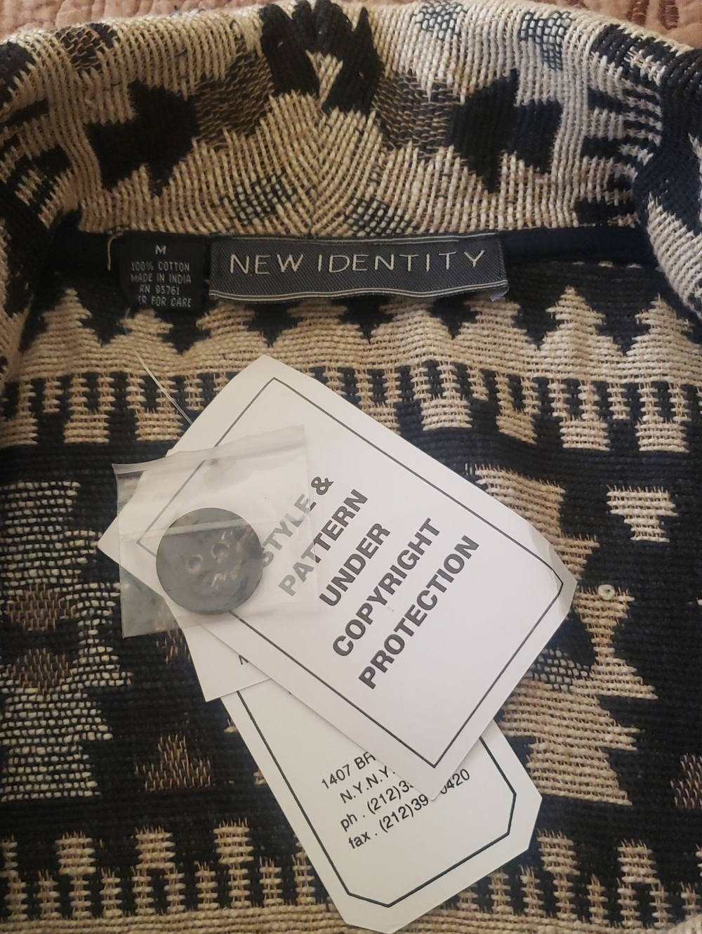 Aztec Cotton Jacket M - Picture 3 of 8